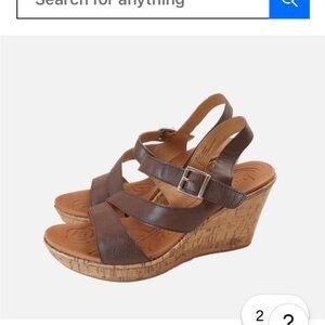 b.o.c. Schirra Dark brown Wedge Sandals Size 8